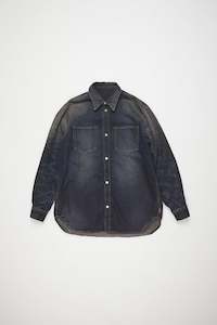 Denim Shirt In Dark Blue, Fw24