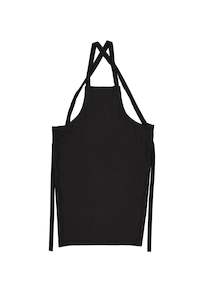 Apron In Black Linen, S23