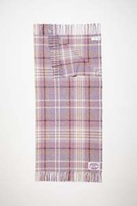 Oversized Plaid Scarf Blanket In Violet Purple, Ss24