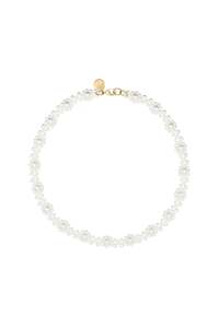 CRYSTAL DAISY CHAIN NECKLACE IN PEARL, SS24