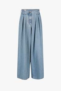 Womens Trousers: PAMPLONA DENIM PANT IN ICE BLUE, AW25