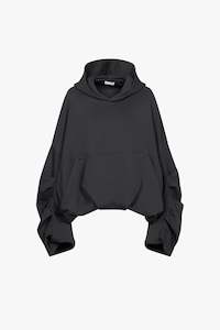 Womens Sweatshirts: HANNETT BIS HOODIE IN BLACK,AW25