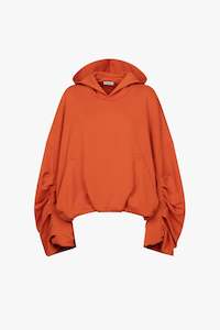 Womens Sweatshirts: HANNETT BIS HOODIE IN VERMILLION,AW25