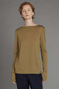 Womens Tee Shirts: CONTRAST T IN SWAMP, W24