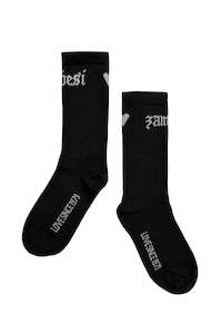 Heart Sox In Black/white