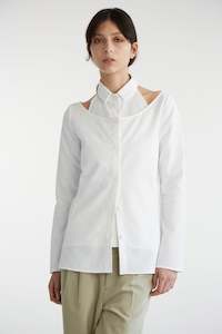 Womens Shirts: BACK TO FRONT IN PIQUE, S25