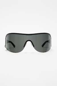 Eyewear: METAL FRAME SUNGLASSES IN BLK/BLK