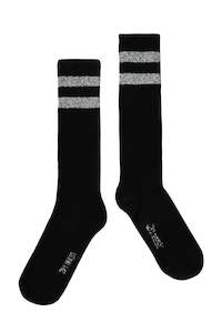 Stripe Sox Long In Silver Stripe, W23