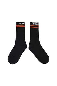 Stripe Socks In Black/orange