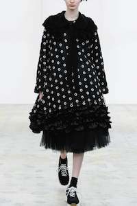 Embroidered Lace Dress In Black, W24/25