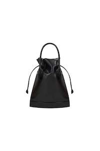 Small Faux Leather Tote In Black, W24/25