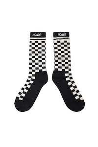 Checkerboard Socks In Black/putty