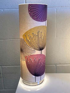 Wallpaper Lamp: Dandelion Clocks Designer Wallpaper Lamp, Purple Colour Way