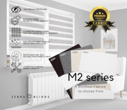 M2 Series Blockout Zebra Blinds - 4 Colour Options Available