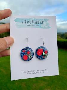 Homewares: Blue Glitter Hoops