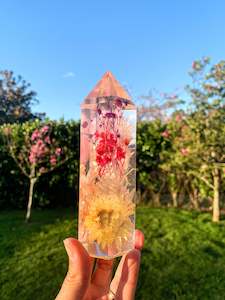 Resin Crystal Floral Tower