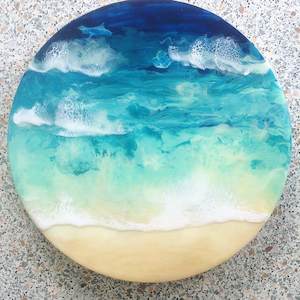 Arataki Beach - Resin Wall Art