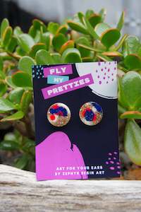 Mixed Glitter Statement Stud Earrings