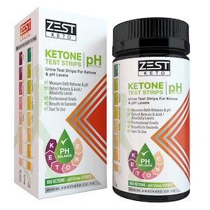 Keto + pH Strips | 100 Premium Ketone & pH Urinalysis Test Strips