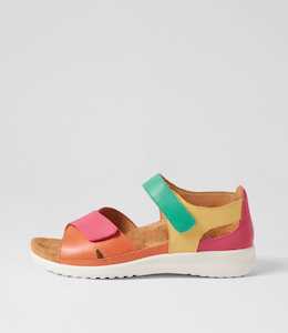 Bronn Xw Bright Multi Leather Sandals by Ziera at Ziera NZ