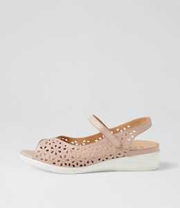 Shoe: Darbel W Rose Leather Sandals by Ziera at Ziera NZ