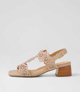 Coachy W Blush Leather Sandals by Ziera at Ziera NZ