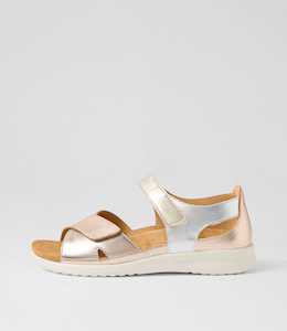 Bronn Xw Metallic Multi Leather Sandals by Ziera at Ziera NZ