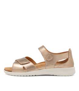 Bronn Xw Champagne Leather Sandals Ws by Ziera at Ziera NZ