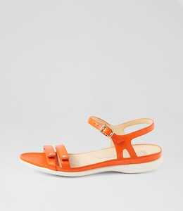 Breeze W New Orange Leather Sandals by Ziera at Ziera NZ