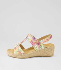 Kipta Xw Multi Palms Leather Sandals by Ziera at Ziera NZ