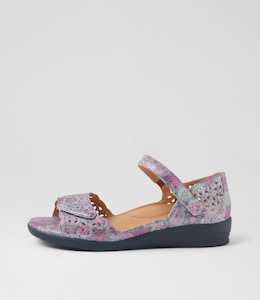 Dusty W Pink Multi Leather Sandals by Ziera at Ziera NZ