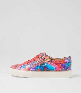 Pamela Xf Bright Multi Print Patent Leather Sneakers by Ziera at Ziera NZ