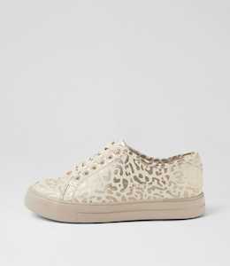 Ashleen W Beige Gold Leopard Multi Sneakers by Ziera at Ziera NZ