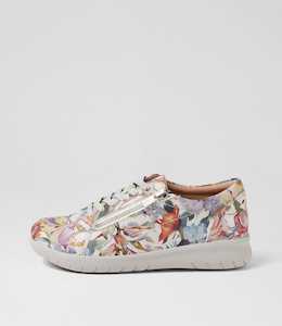 Solar Xf Blue Silver Multi Leather Sneakers by Ziera at Ziera NZ