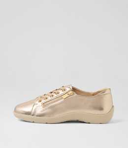 Wemmer Xf Champagne Almond Leather Sneakers by Ziera at Ziera NZ