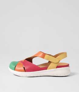 Sofzie Xf Bright Multi Leather Flat Shoes by Ziera at Ziera NZ