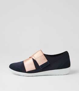 Urban Ff Navy Rose Gold Neoprene Sneakers by Ziera at Ziera NZ