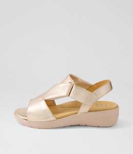 Nazly2 Xw Pale Rose Gold Leather Sandals by Ziera at Ziera NZ