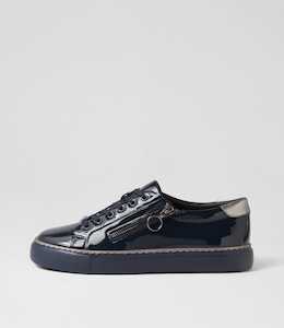 Pamela Xf Zr Navy Pewter Patent Leather by Ziera at Ziera NZ