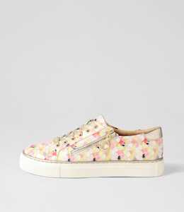 Pamela Xf Lemon Bubbles Pale Gold Leather Sneakers by Ziera at Ziera NZ