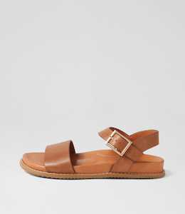 Hammil W Tan Leather Sandals by Ziera at Ziera NZ