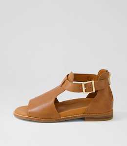 Jeskie W Tan Leather Sandals by Ziera at Ziera NZ