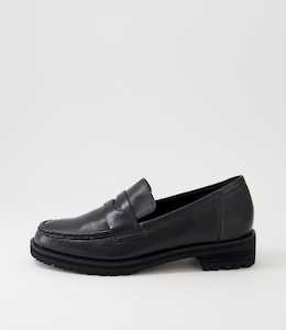 Metters W Black Leather Loafers by Ziera at Ziera NZ