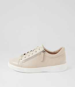 Aito Xf Almond Leather Sneakers by Ziera at Ziera NZ