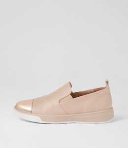 Abry Xf Rose Gold Pink Leather Sneakers by Ziera at Ziera NZ