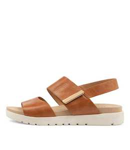 Nakta Xw Tan Leather Sandals by Ziera at Ziera NZ