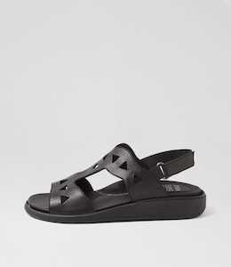 Islando W Black Leather Sandals by Ziera at Ziera NZ