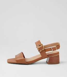 Copel W Dark Tan Leather Sandals by Ziera at Ziera NZ