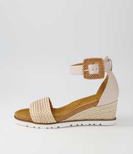 Kaelers W Nude Weave Leather Espadrilles by Ziera at Ziera NZ