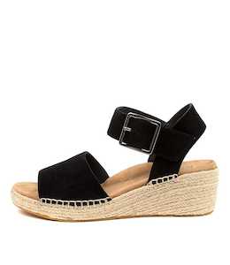 Kraig Xf Black Suede Sandals by Ziera at Ziera NZ